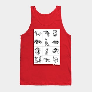 animal pet society print pattern ecopop Tank Top